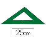 Escuadra faber castell 25 cm plastico verde