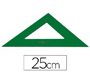 Escuadra faber castell 25 cm plastico verde