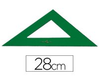 Escuadra faber castell 28 cm plastico verde