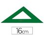 Escuadra faber castell 16 cm plastico verde