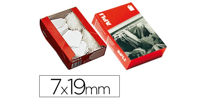 Etiquetas colgantes apli 383 7x19 mm caja de 1000 unidades