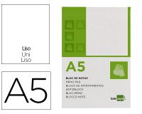 Bloc notas liderpapel liso a5 80 hojas 60g/m2 perforado
