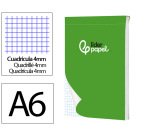 Bloc notas liderpapel cuadro 4mm a6 80 hojas 60g/m2 perforado