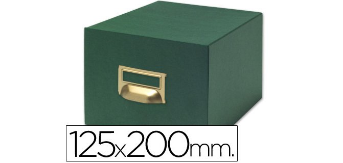 Fichero fichas tela verde 500 fichas n.4 tamaño 125x200 mm