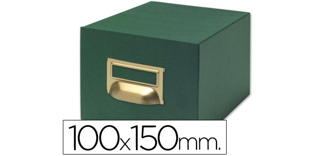 Fichero fichas tela verde 500 fichas n.3 tamaño 100x150 mm