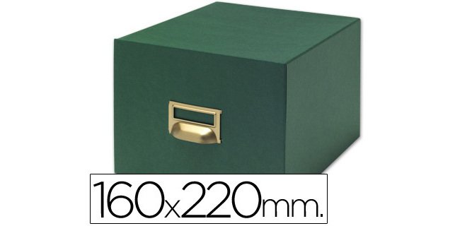 Fichero fichas tela verde 1000 fichas n.5 tamaño 160x220x350 mm
