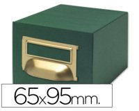 Fichero fichas tela verde 500 fichas n.1 tamaño 65x95 mm