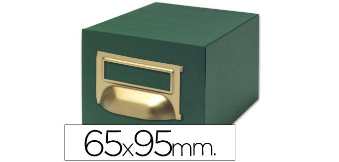 Fichero fichas tela verde 500 fichas n.1 tamaño 65x95 mm