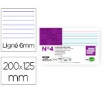 Ficha liderpapel rayada nº4 125x200 mm 180gr paquete de 100 unidades