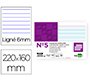 Ficha liderpapel rayada nº5 160x220 mm 180gr paquete de 100 unidades