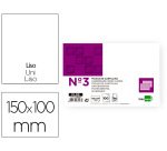 Ficha liderpapel lisa nº3 100x150mm 180 gr paquete de 100 unidades