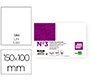 Ficha liderpapel lisa nº3 100x150mm 180 gr paquete de 100 unidades
