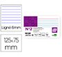 Ficha liderpapel rayada nº2 75x125 mm 180gr paquete de 100 unidades