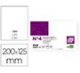 Ficha liderpapel lisa nº4 125x200mm 180gr paquete de 100 unidades