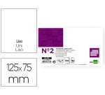 Ficha liderpapel lisa nº2 75x125mm 180gr paquete de 100 unidades