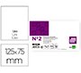 Ficha liderpapel lisa nº2 75x125mm 180gr paquete de 100 unidades