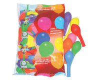 Globo 100% latex biodegradable bolsa de 100 unidades colores surtidos