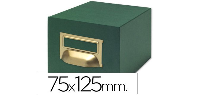 Fichero fichas tela verde 1000 fichas n.2 tamaño 75x125 mm