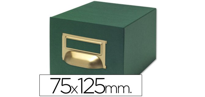 Fichero fichas tela verde 500 fichas n.2 tamaño 75x125 mm