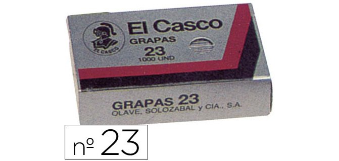 Grapas el casco nº23 caja de 1000 unidades
