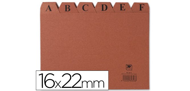 Indice fichero carton nº5 160x220 mm