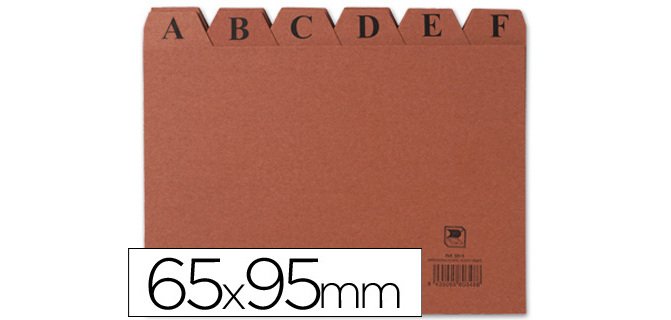 Indice fichero carton nº1 65x95 mm