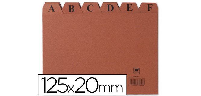 Indice fichero carton nº4 125x200 mm