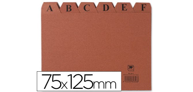Indice fichero carton nº2 75x125 mm