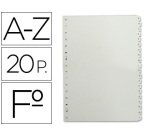 Separador alfabetico multifin 3005 plastico folio natural 20 pestañas 215x310 mm