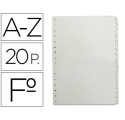 Separador alfabetico multifin 3005 plastico folio natural