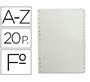 Separador alfabetico multifin 3005 plastico folio natural 20 pestañas 215x310 mm