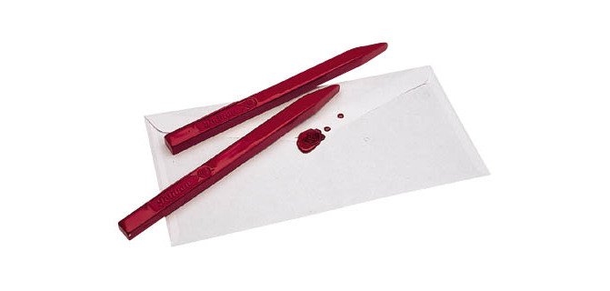 Lacre pelikan color rojo caja de 10 barras