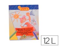 Lapices cera jovi hexagonal caja de 12 unidades colores surtidos