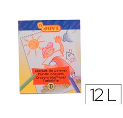 Lapices cera jovi hexagonal caja de 12 unidades colores surtidos