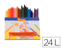 Lapices cera jovi hexagonal caja de 24 unidades colores surtidos