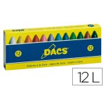 Lapices cera dacs caja de 12 colores surtidos