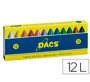 Lapices cera dacs caja de 12 colores surtidos