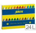 Lapices cera dacs caja de 24 colores surtidos
