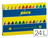 Lapices cera dacs caja de 24 colores surtidos
