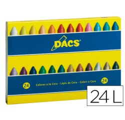 Lapices cera dacs caja de 24 colores surtidos