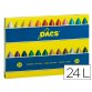 Lapices cera dacs caja de 24 colores surtidos