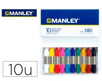 Lapices cera manley caja de 10 colores surtidos