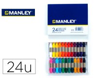 Lapices cera manley caja de 24 colores surtidos