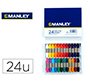 Lapices cera manley caja de 24 colores surtidos