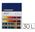 Lapices cera manley caja de 30 colores surtidos
