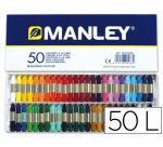 Lapices cera manley caja de 50 colores surtidos