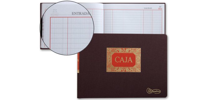 Libro miquelrius cuarto apaisado 100 hojas caja entrada y salida