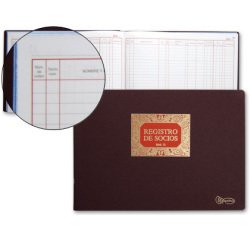 Libro miquelrius n.13 folio apaisado 100 hojas registro de socios