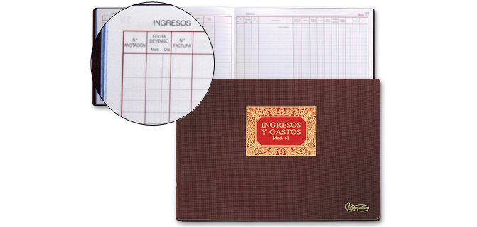 Libro miquelrius n.61 folio 100 hojas ingresos y gastos