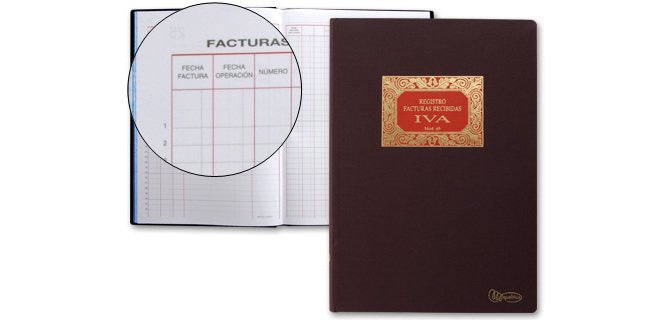 Libro miquelrius n.65 folio 100 hojas facturas recibidas